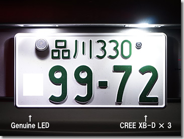 Porsche LED License Lamp