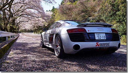 Audi R8 V10 5.2 FSI quattro, Cherry Blossom, Hakone Turnpike