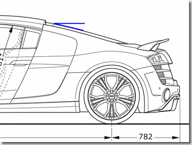 Audi R8 Rear Window