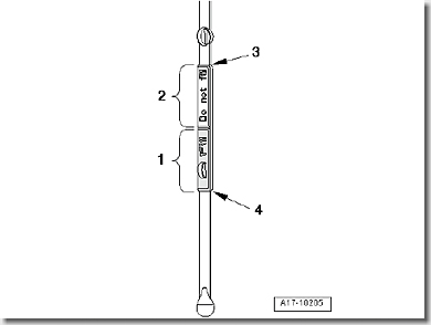 Audi R8 V10 5.2L Engine Oil Change, Oil Level Gauge